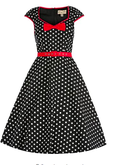 Lindy bop blue hot sale polka dot dress