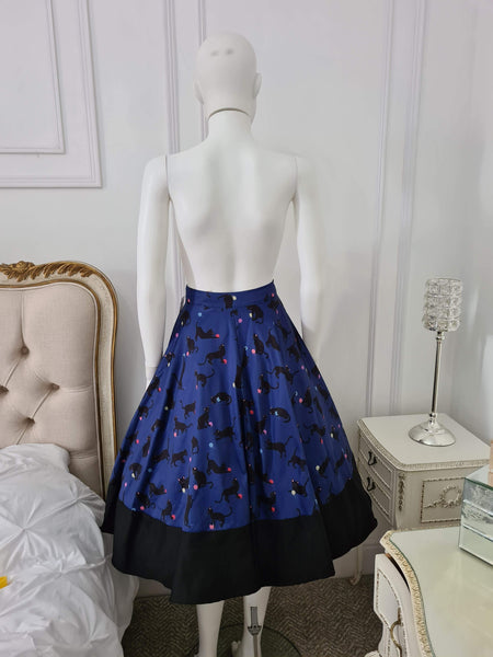 Lindy Bop – Ohlson Cats With Wool Print Circle Skirt - HerSecretCloset.co.uk