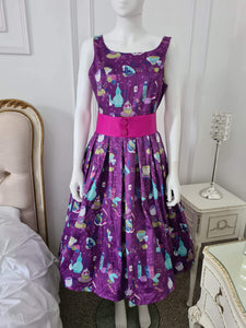 Lindy Bop - Lana Teacups Purple Dress - HerSecretCloset.co.uk