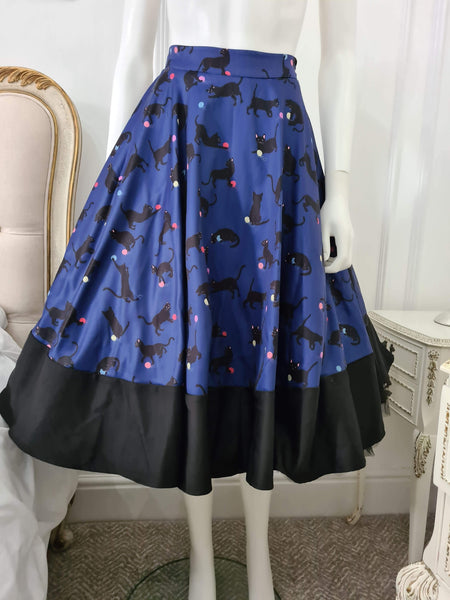 Lindy Bop – Ohlson Cats With Wool Print Circle Skirt - HerSecretCloset.co.uk