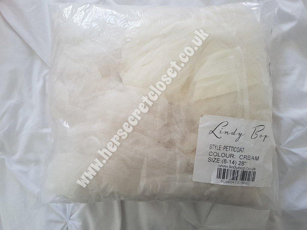 Lindy Bop Cream Tulle Petticoat Underskirt size 16-22 - HerSecretCloset.co.uk