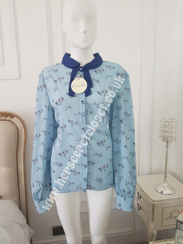 Lindy Bop Mima Snowey Bird  Snow Blouse - HerSecretCloset.co.uk