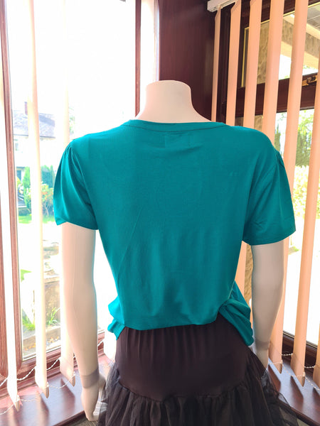 Lindy Bop Tess Teal Top - HerSecretCloset.co.uk