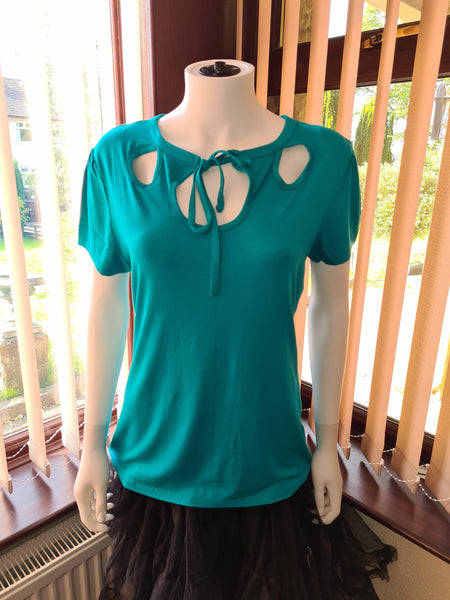 Lindy Bop Tess Teal Top - HerSecretCloset.co.uk