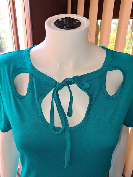 Lindy Bop Tess Teal Top - HerSecretCloset.co.uk