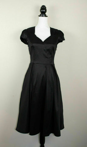 Lindy Bop Celestine Black Sweetheart Neckline Evening Swing Dress