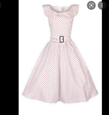 Elegant Rockabilly Hetty White Lindy Bop Dress