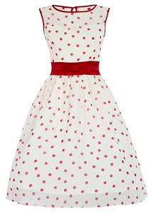 Lindy Bop Candy White Red Christmas Party Polka Dot Tea Swing Dress HerSecretCloset