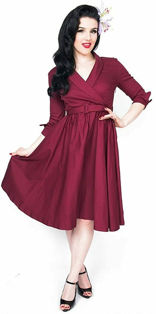 Lindy Bop Vintage Rockabilly Vivi Red Swing Dress HerSecretCloset