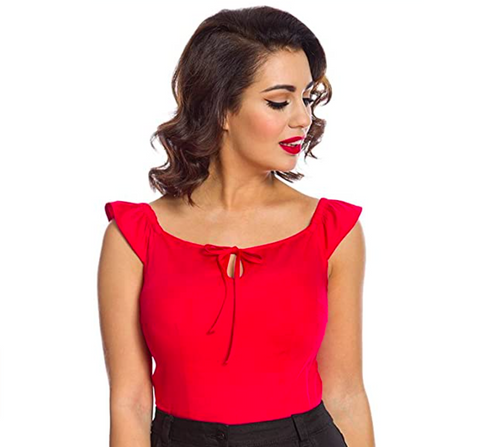 Lindy Bop Jada Red Tight Top