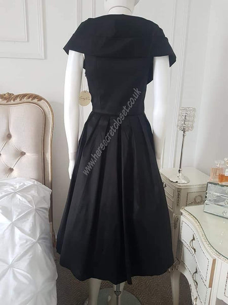 Lindy Bop Amber Black Occasion Swing Dress - HerSecretCloset.co.uk