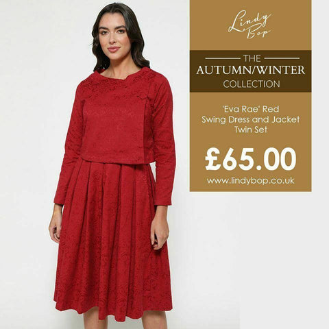 Lindy BOP Eva Rae' Red Swing Dress and Jacket Twin Set - HerSecretCloset.co.uk