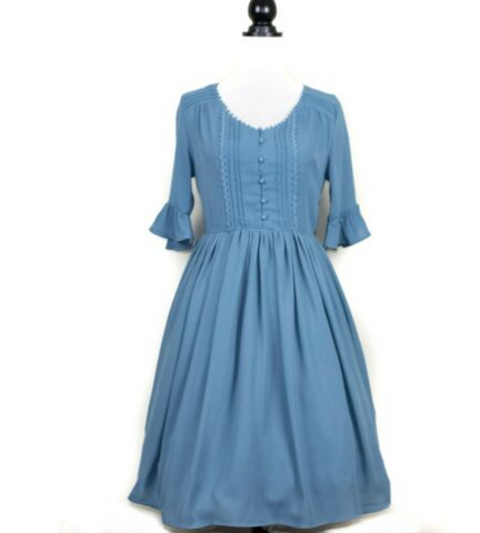 Lindy Bop Blue Francis May Cornflour Dress - 1950s