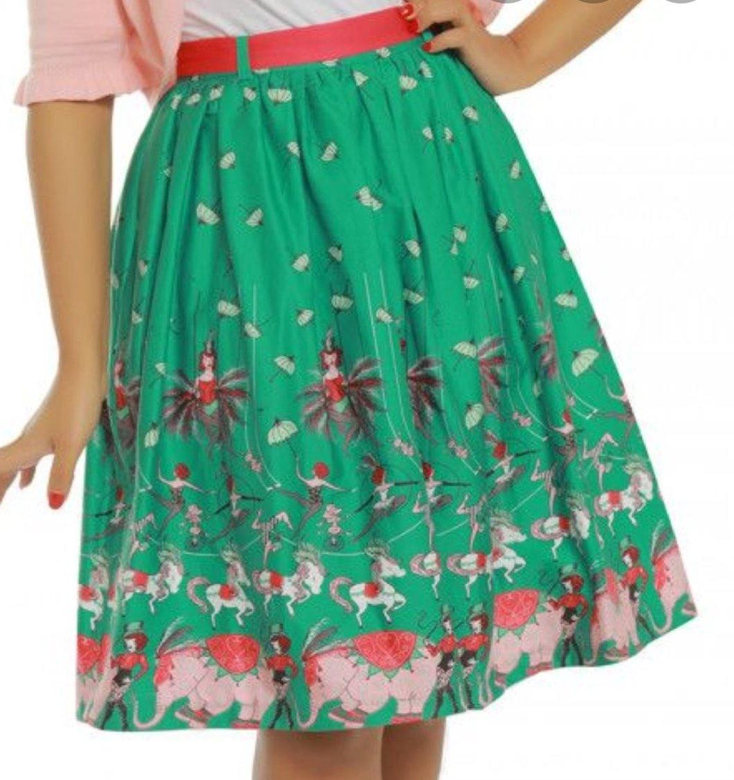 Lindy Bop Rare Vintage Casey Print Swing Skirt - HerSecretCloset.co.uk