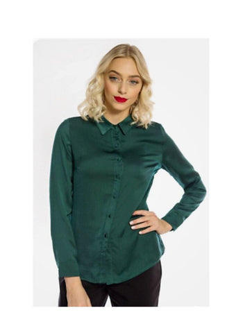 Lindy Bop Classic Vintage Inspired Emerald Blouse - HerSecretCloset.co.uk