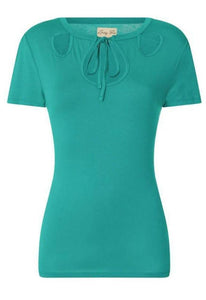 Lindy Bop Tess Teal Top - HerSecretCloset.co.uk