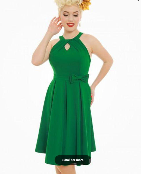 Lindy Bop Cherel Green Swing Dress - HerSecretCloset.co.uk