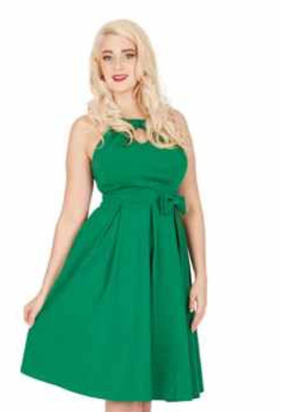 Lindy Bop Cherel Green Swing Dress - HerSecretCloset.co.uk