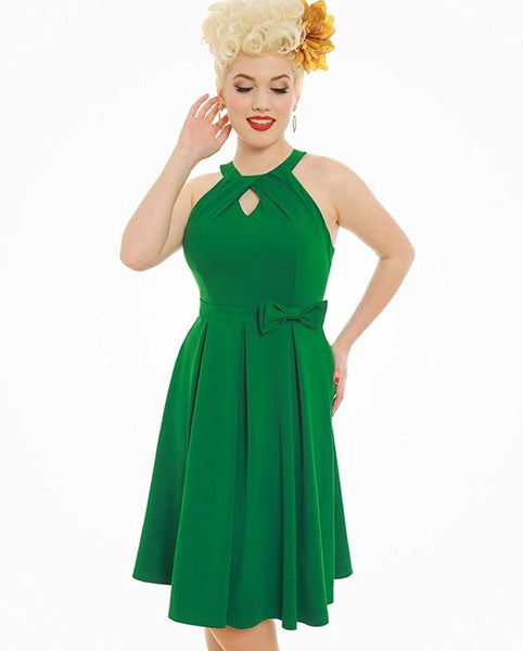 Lindy Bop Cherel Green Swing Dress - HerSecretCloset.co.uk