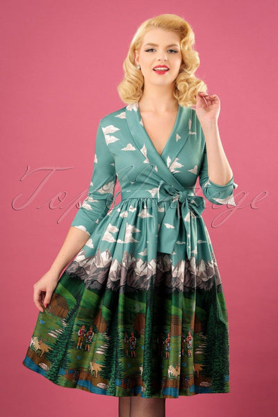 Lindy Bop Vivi Alpine Swing Dress - HerSecretCloset.co.uk