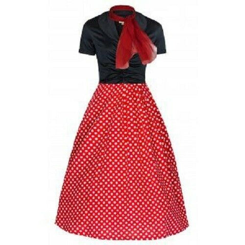 Lindy Bop 'Elsa' Polka Dot Vintage 1950's Rockabilly Swing Jive Shirt Dress