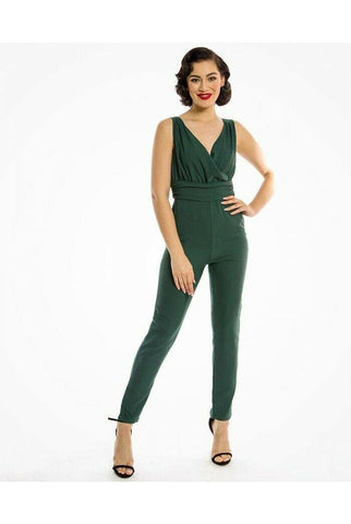 Lindy Bop Johannah Emerald  Cute Jumpsuit - Rare - HerSecretCloset.co.uk