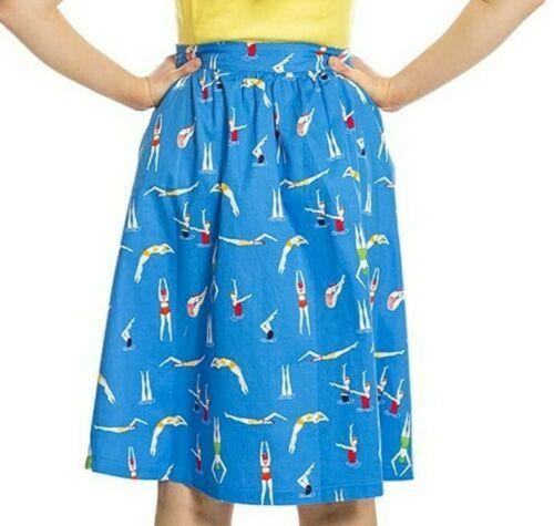 Lindy Bop Pryia Blue Swimmers Skirt - HerSecretCloset.co.uk